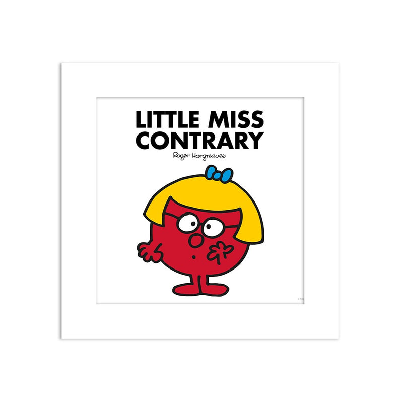 Little Miss Contrary White Art Print