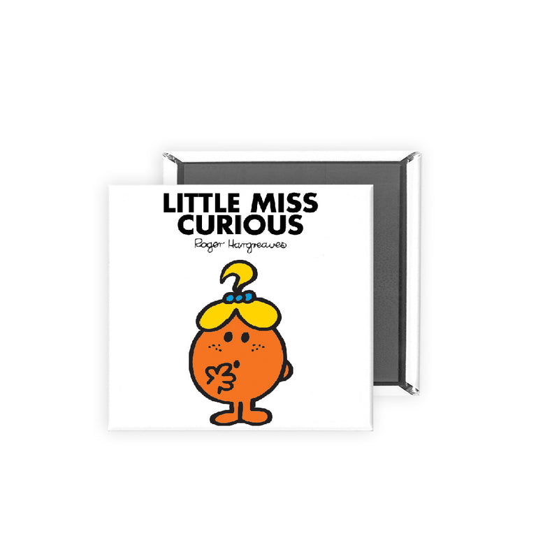 Little Miss Curious Square Magnet
