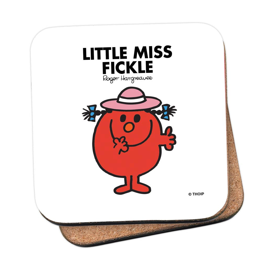 Personalised Little Miss Fickle Cork Coaster personalised-little-miss-fickle-cork-coaster