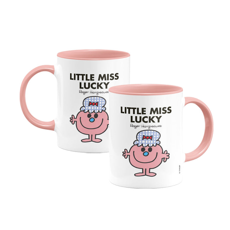 Little Miss Lucky Large Porcelain Colour Handle Mug