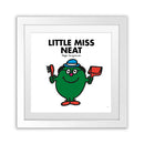 Little Miss Neat White Art Print