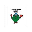 Little Miss Neat White Art Print