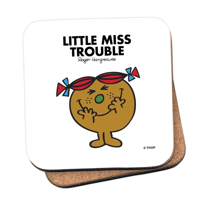 Little Miss Trouble Cork Coaster