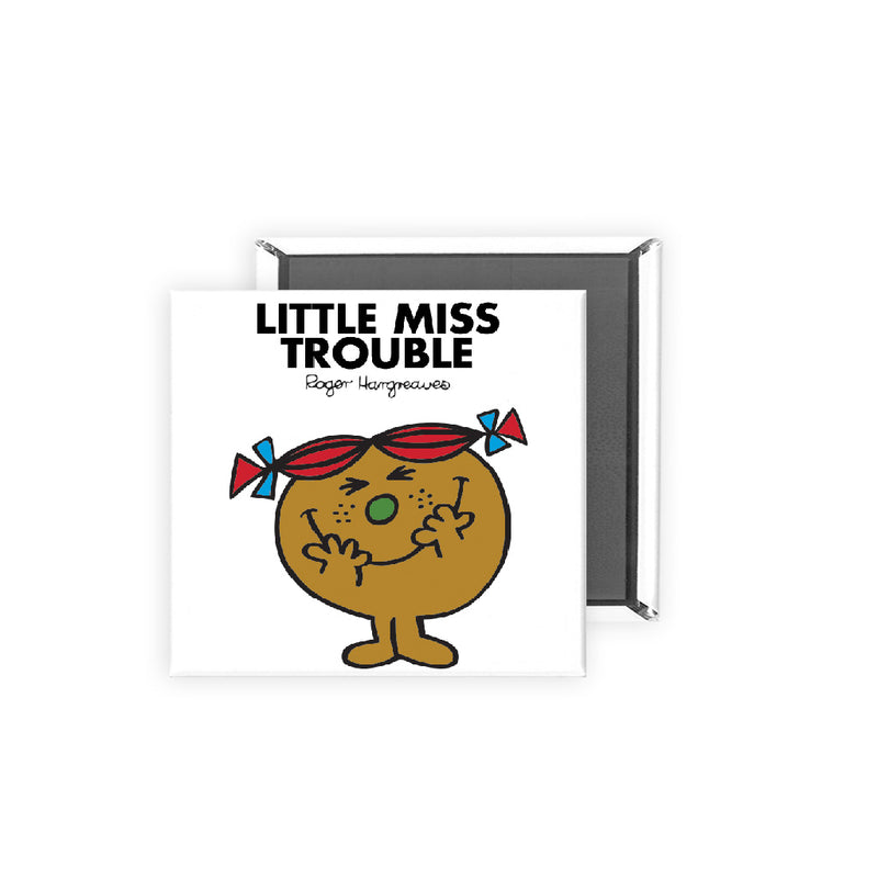 Little Miss Trouble Square Magnet