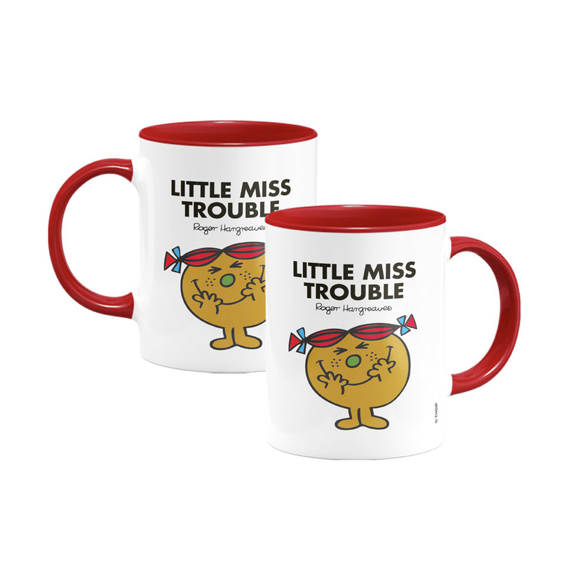 Little Miss Trouble Large Porcelain Colour Handle Mug