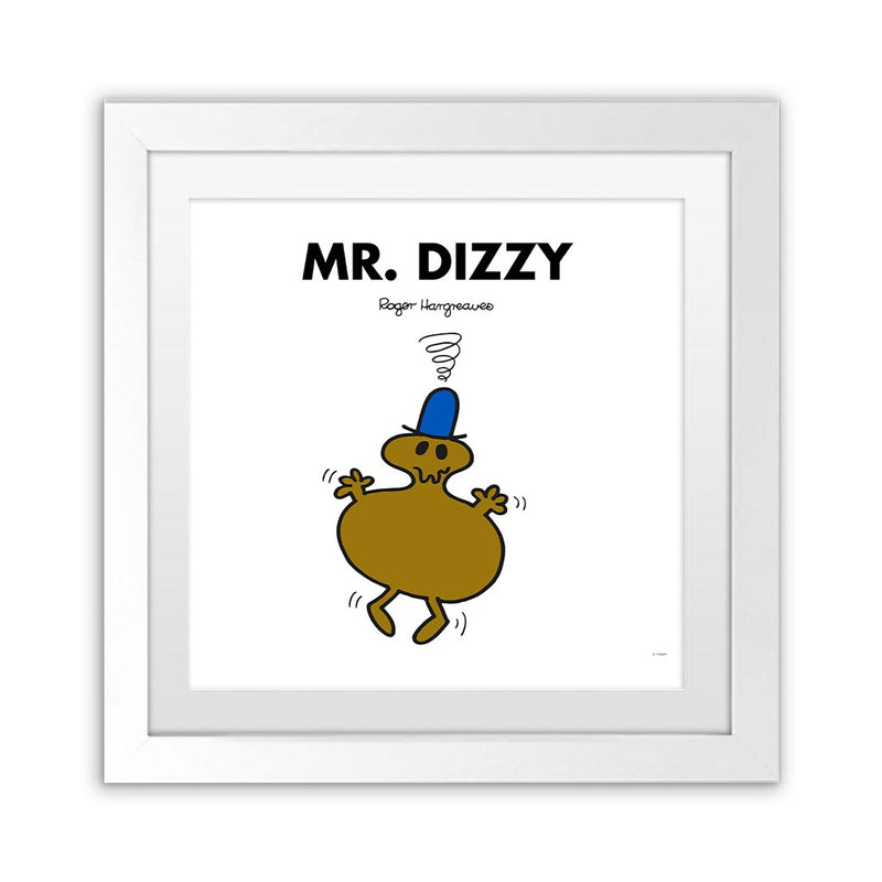 Mr. Dizzy White Art Print