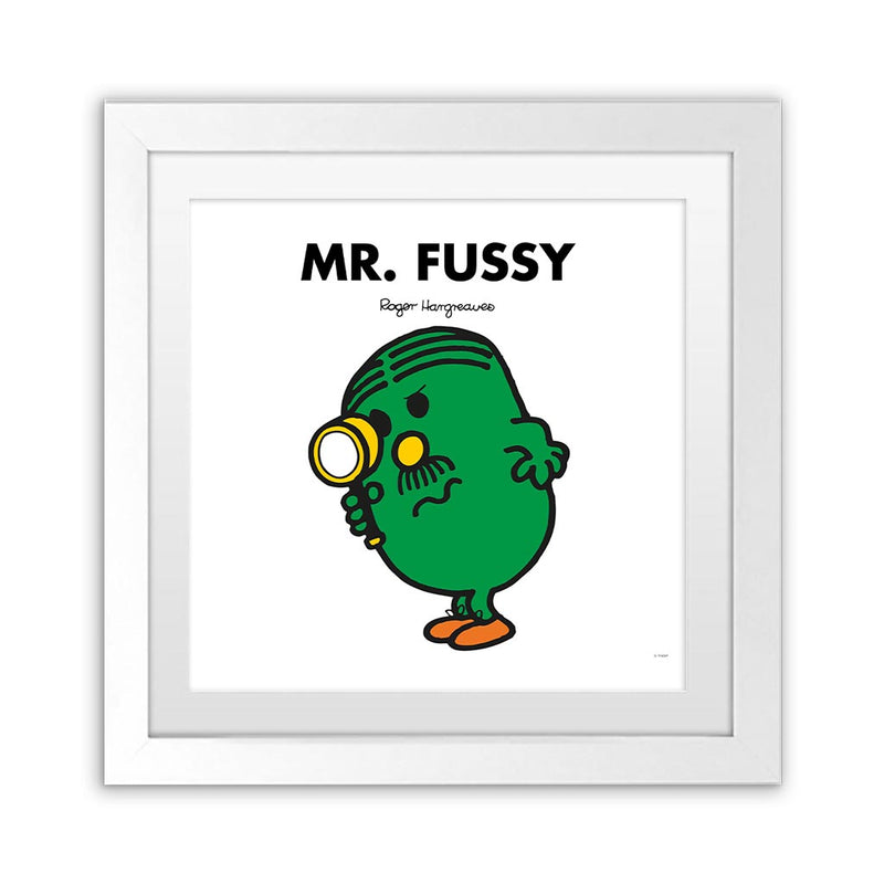 Mr. Fussy White Art Print