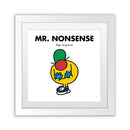 Mr. Nonsense White Art Print