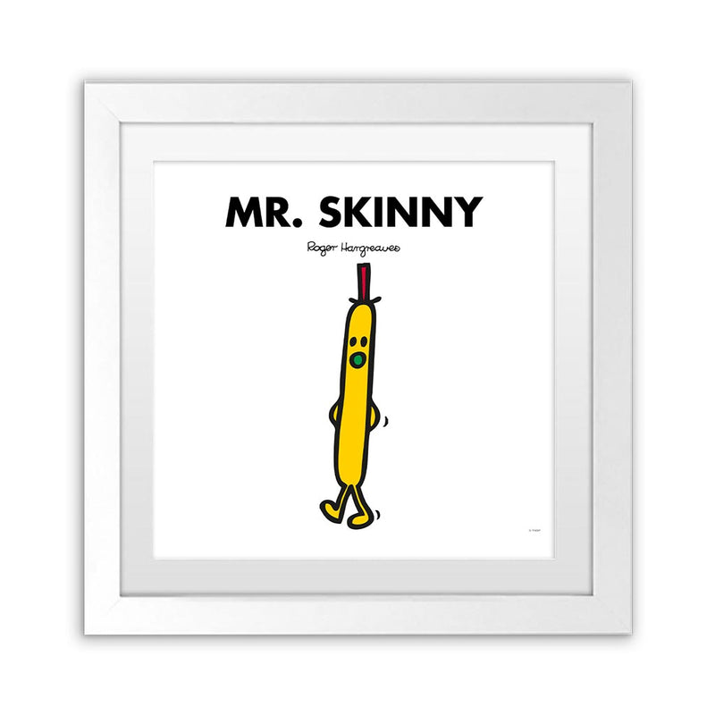 Mr. Skinny White Art Print
