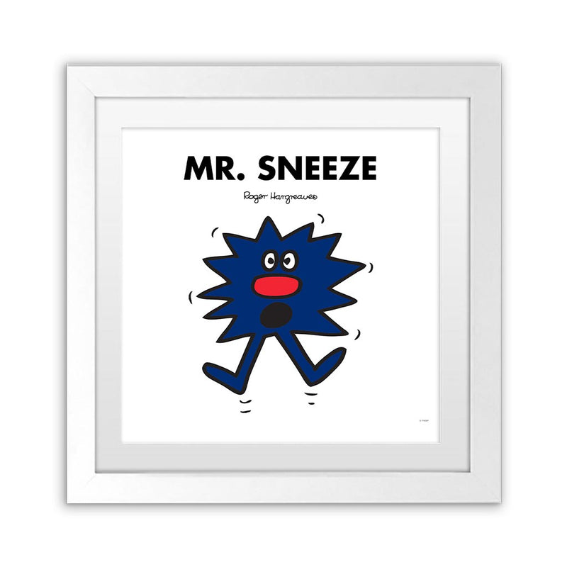 Mr. Sneeze White Art Print
