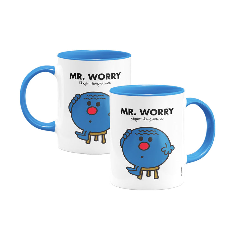Mr. Worry Large Porcelain Colour Handle Mug