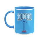 Tall Dad Large Porcelain Colour Handle Mug