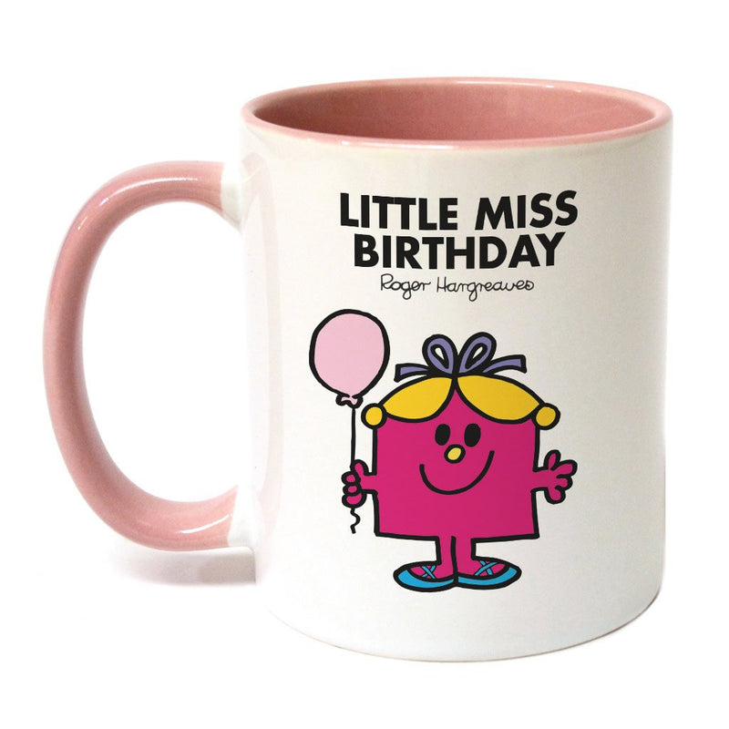 Little Miss Birthday Large Porcelain Colour Handle Mug