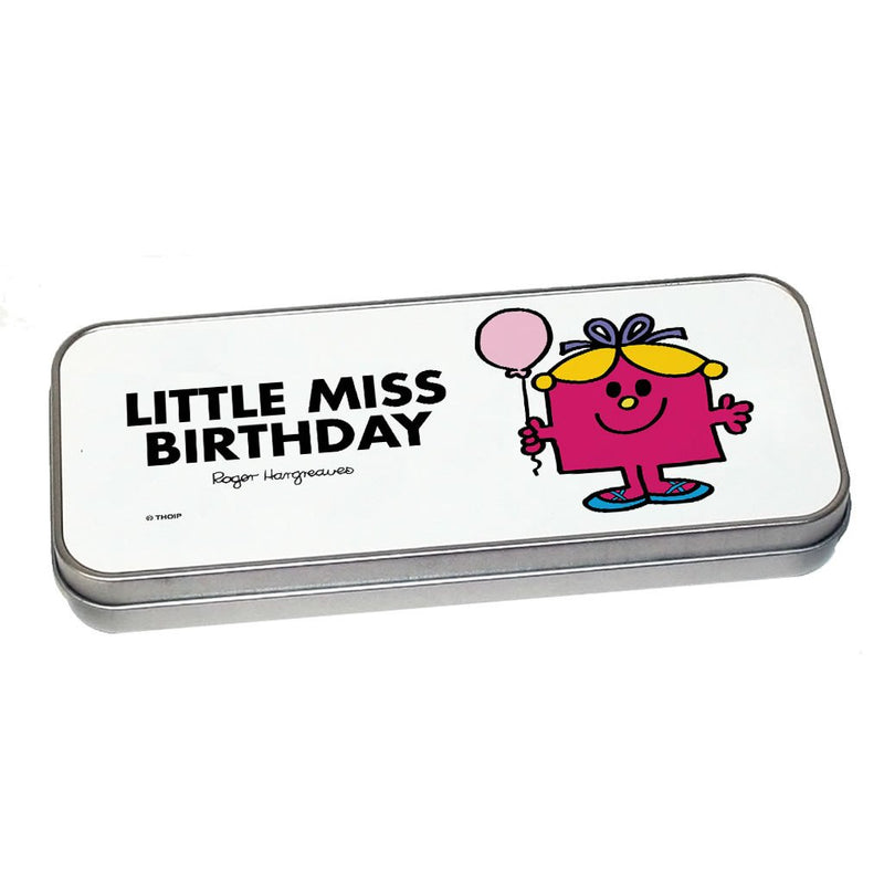 Little Miss Birthday Pencil Case Tin (Silver)