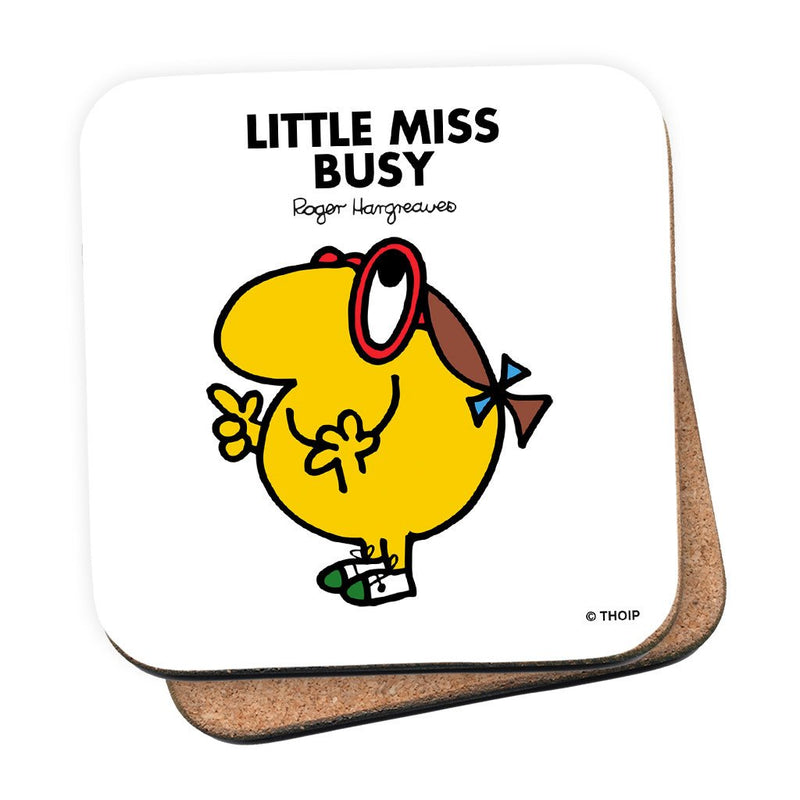 Little Miss Busy Cork Coaster