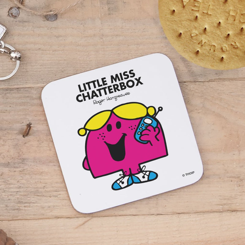 Little Miss Chatterbox Cork Coaster (Lifestyle)
