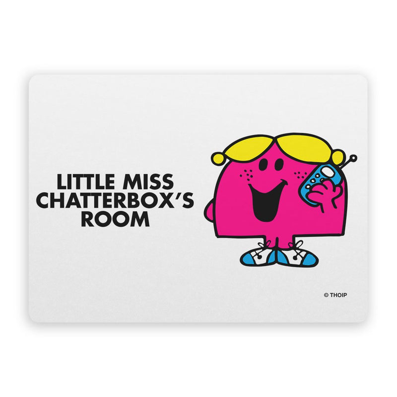 Little Miss Chatterbox Door Plaque