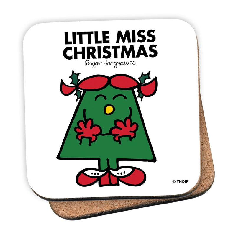 Little Miss Christmas Cork Coaster