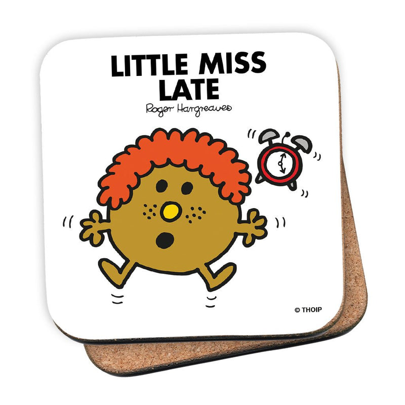 Little Miss Late Cork Coaster