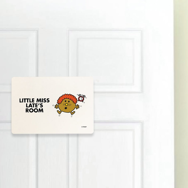Little Miss Late Door Plaque (Lifestyle)