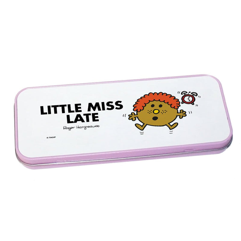Little Miss Late Pencil Case Tin (Pink)