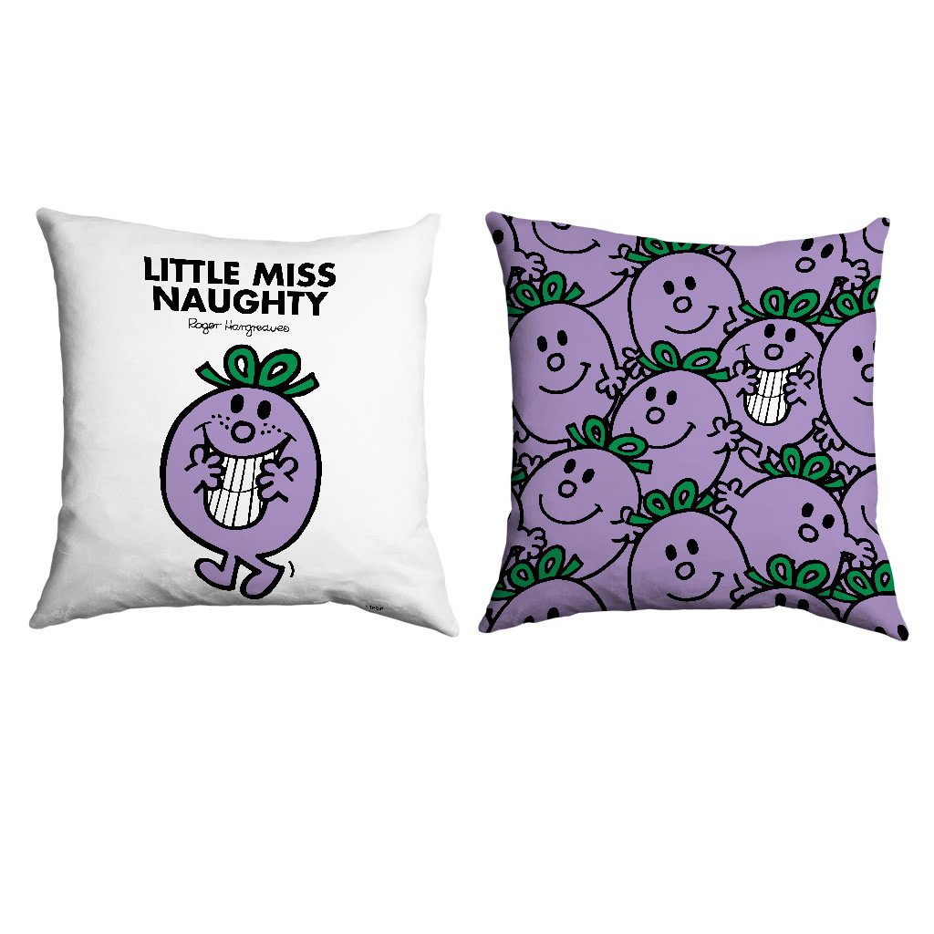 Personalised Little Miss Naughty Micro Fibre Cushion