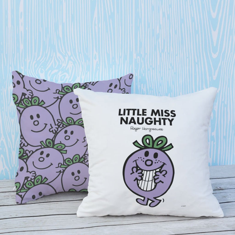 Little Miss Naughty Micro Fibre Cushion (Lifestyle)