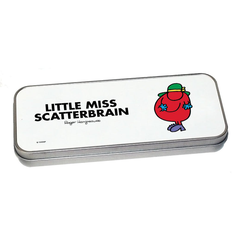 Little Miss Scatterbrain Pencil Case Tin (Silver)