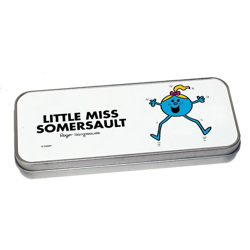 Little Miss Somersault Pencil Case Tin (Silver)
