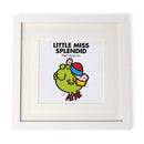 Little Miss Splendid White Framed Print