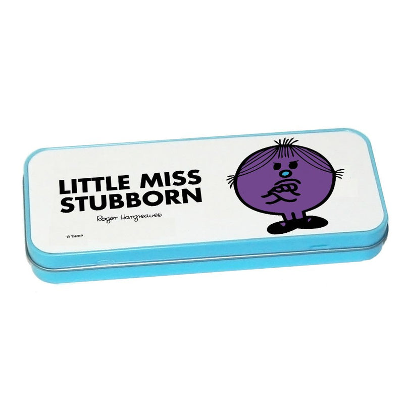 Little Miss Stubborn Pencil Case Tin (Blue)