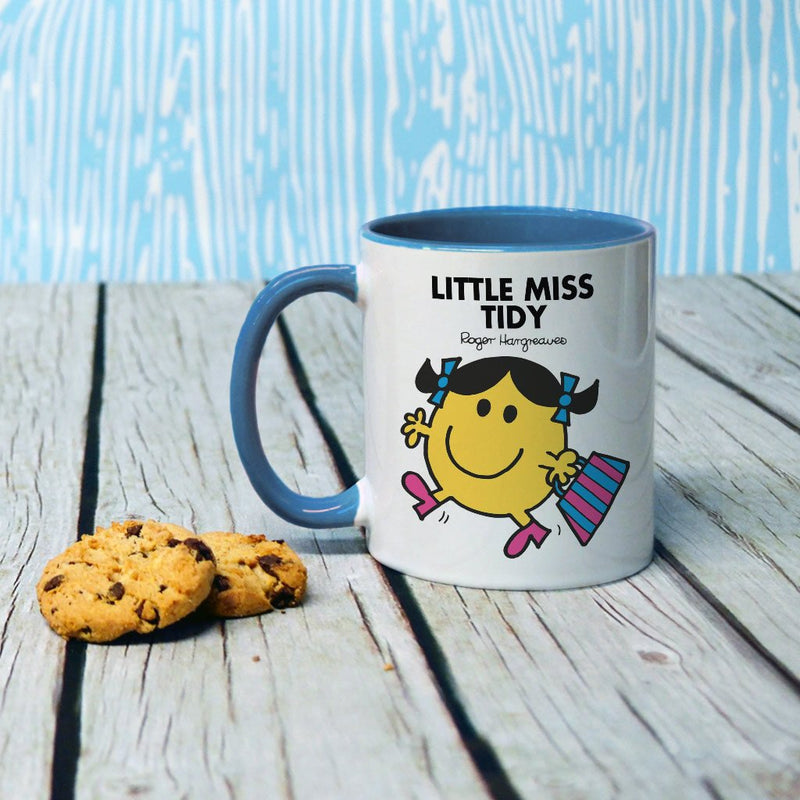 Little Miss Tidy Large Porcelain Colour Handle Mug (Lifestyle)