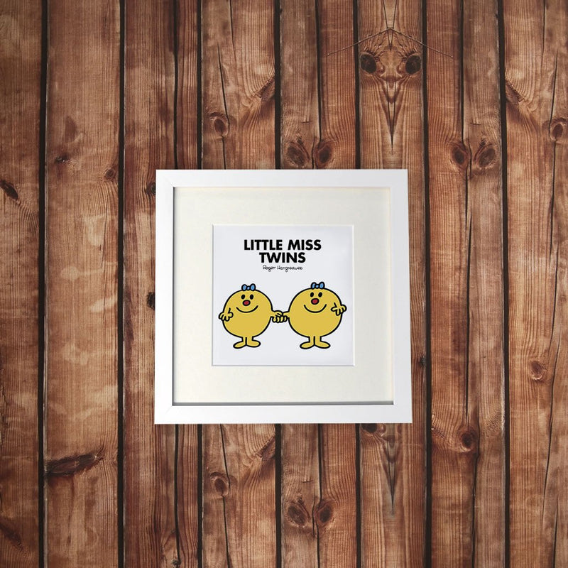 Little Miss Twins White Framed Print (Lifestyle)