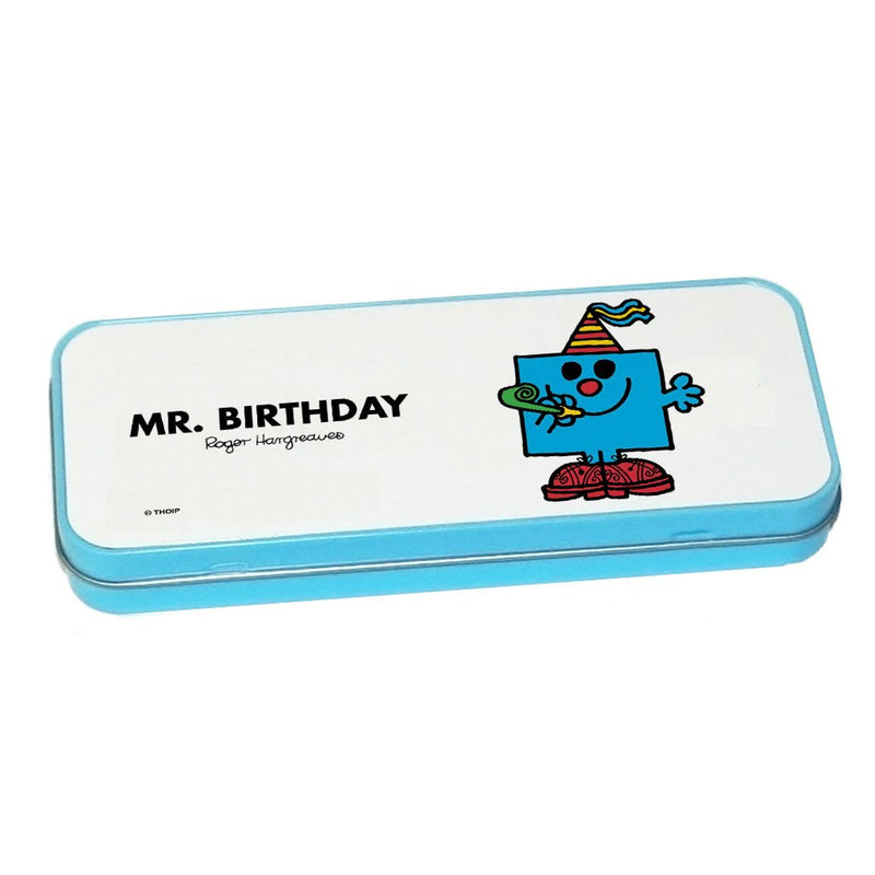 Mr. Birthday Pencil Case Tin (Blue)