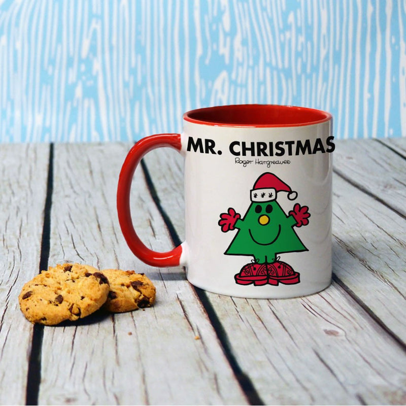 Mr. Christmas Large Porcelain Colour Handle Mug (Lifestyle)