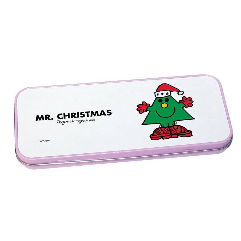 Mr. Christmas Pencil Case Tin (Pink)