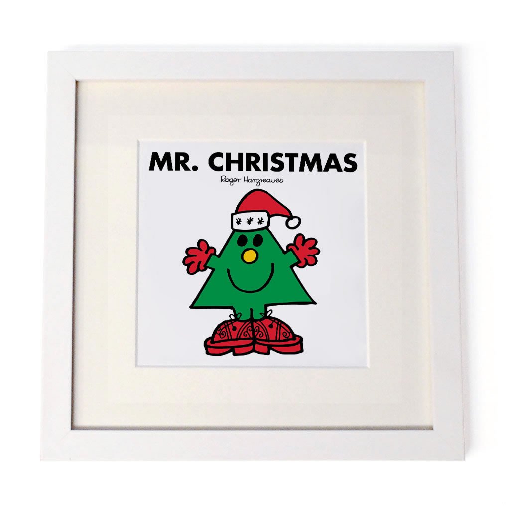 Personalised Mr. Christmas White Framed Print