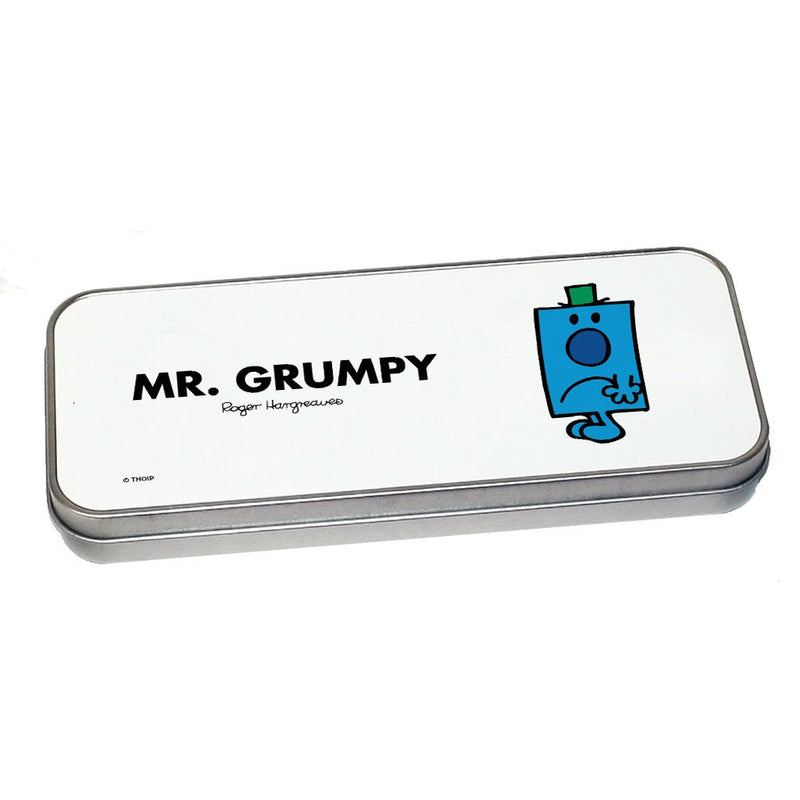 Mr. Grumpy Pencil Case Tin (Silver)
