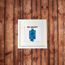Mr. Grumpy White Framed Print (Lifestyle)