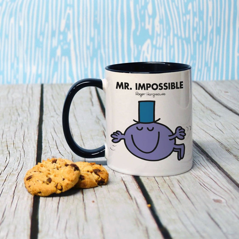 Mr. Impossible Large Porcelain Colour Handle Mug (Lifestyle)