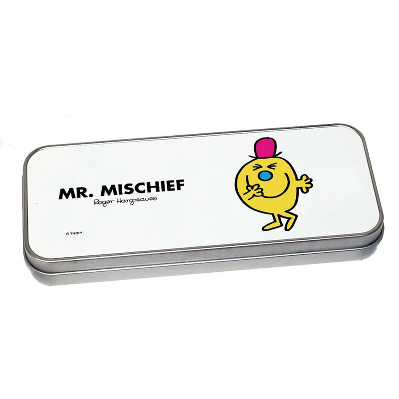 Mr. Mischief Pencil Case Tin (Silver)