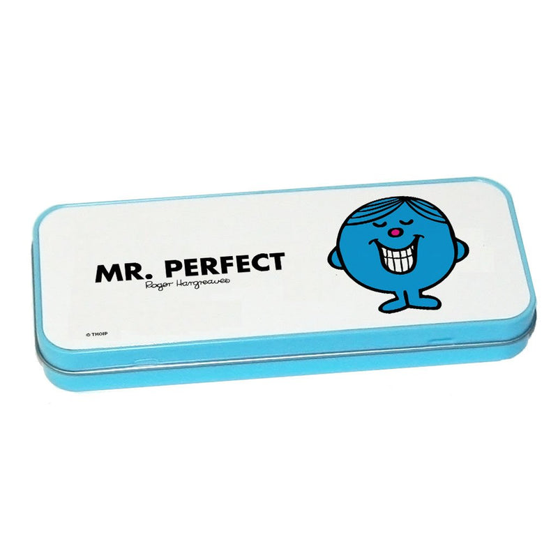 Mr. Perfect Pencil Case Tin (Blue)