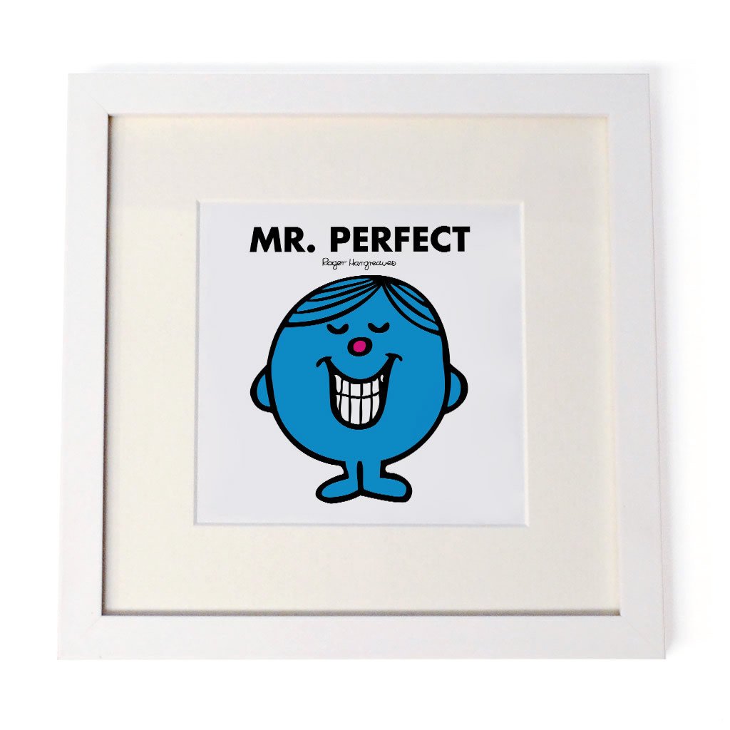 Personalised Mr. Perfect White Framed Print