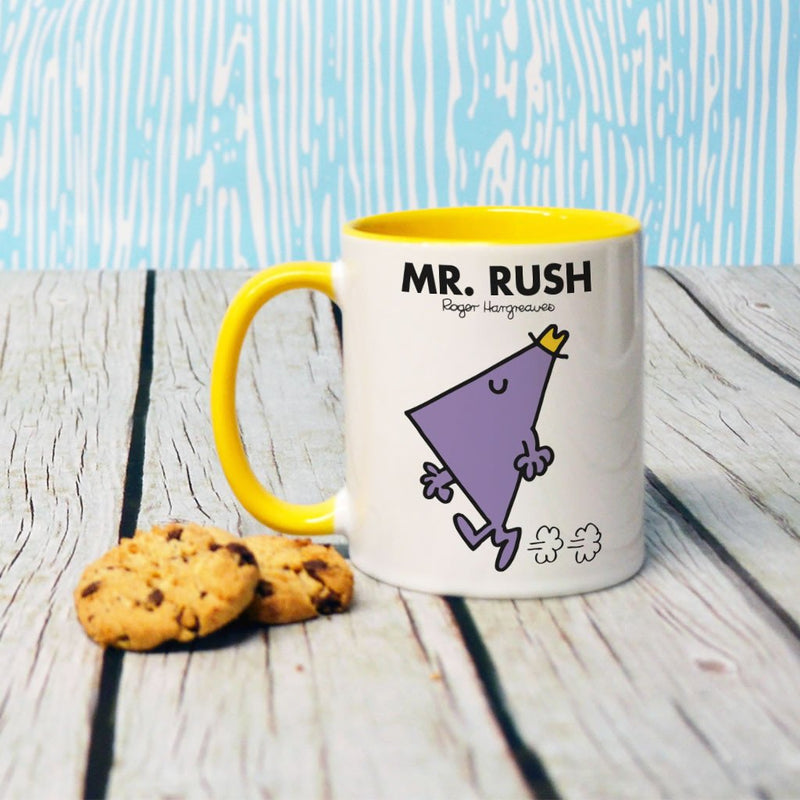 Mr. Rush Large Porcelain Colour Handle Mug (Lifestyle)