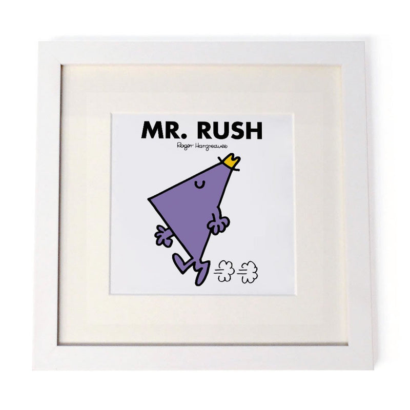 Mr. Rush White Framed Print