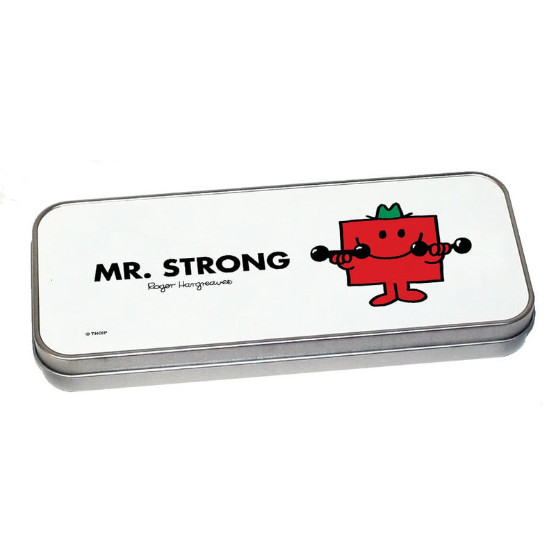 Mr. Strong Pencil Case Tin (Silver)