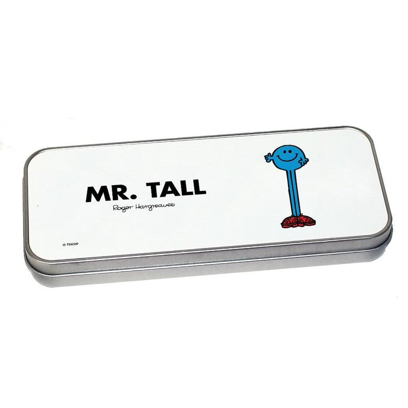 Mr. Tall Pencil Case Tin (Silver)