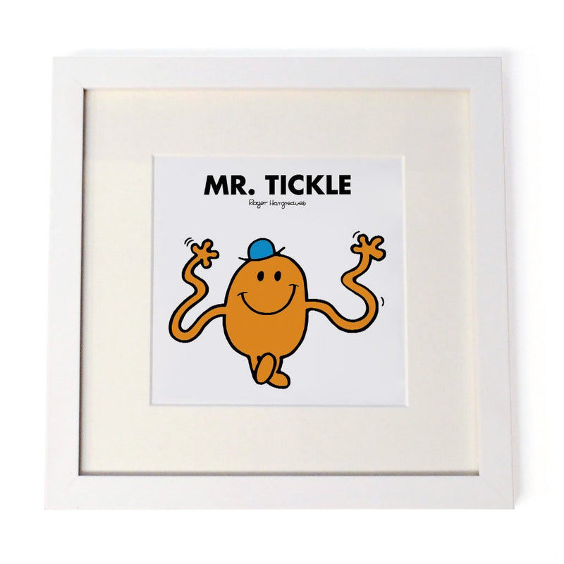 Mr. Tickle White Framed Print