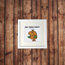 Mr. Topsy-turvy White Framed Print (Lifestyle)