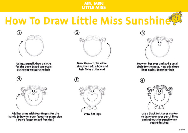 How To Draw Little Miss Sunshine